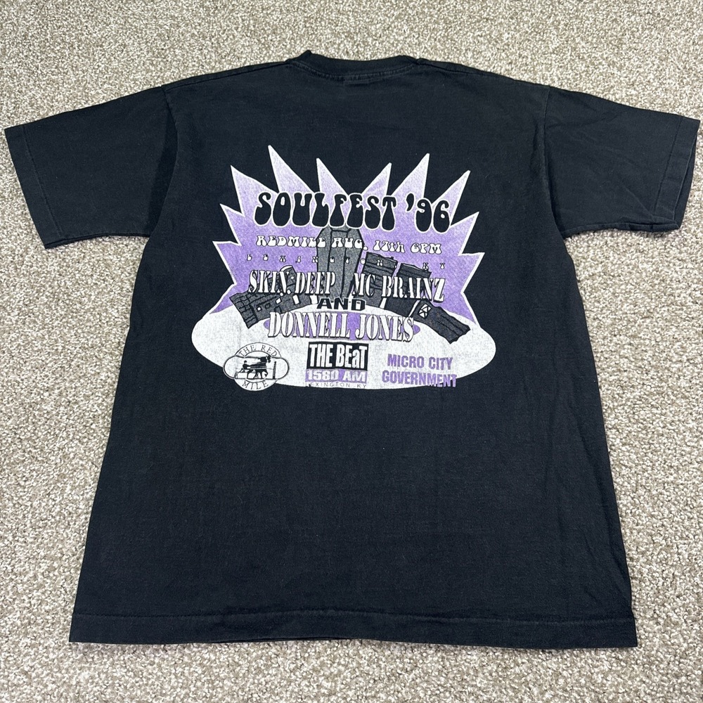 Vintage Soulfest 1996 MC BRAIN SKIN DEEP DONNELL JONES Shirt Underground Rap Tee